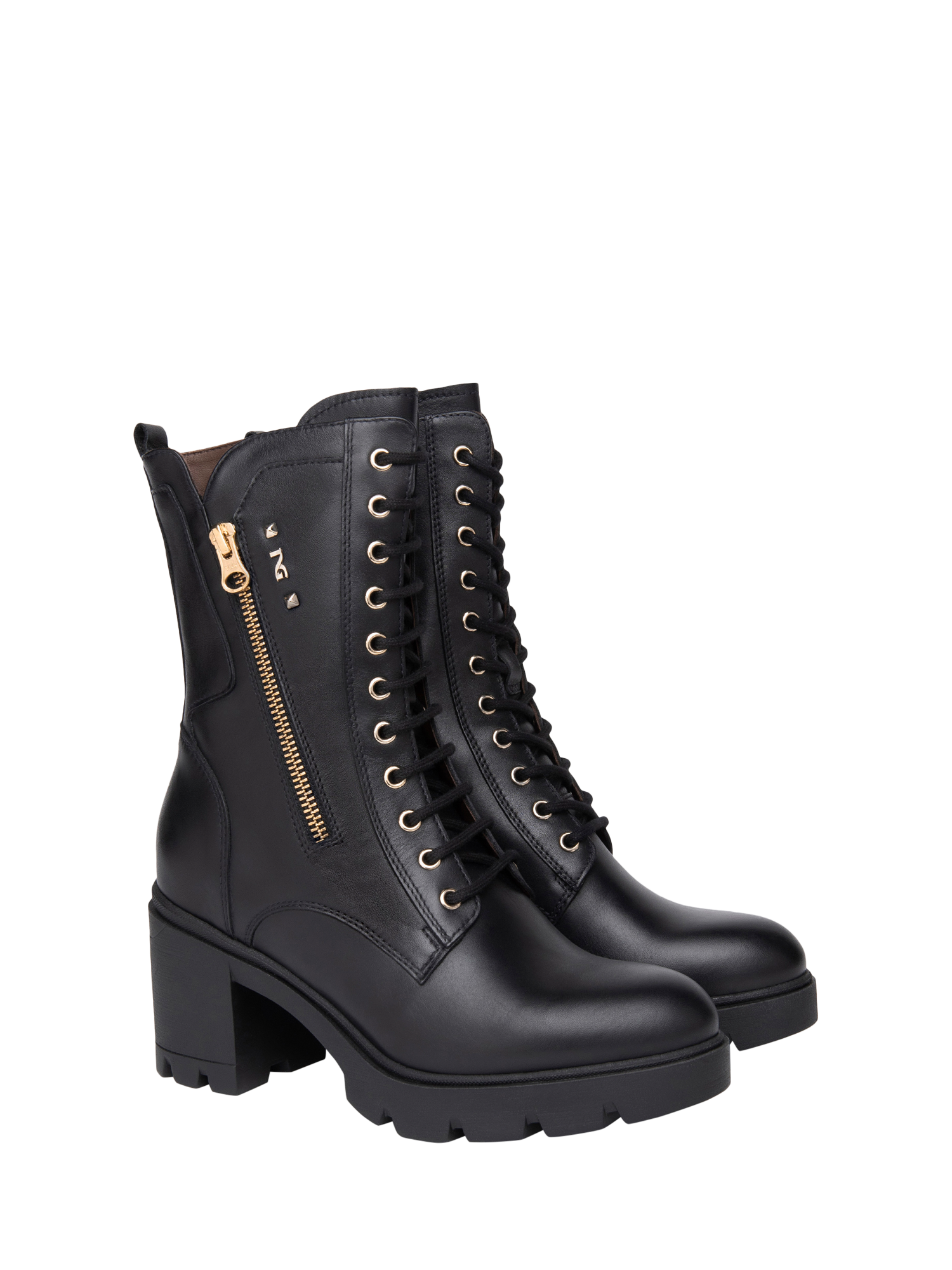 Product image 2 of 4, which shows NeroGiardini Carugo Leather Biker Boots, Black, 2