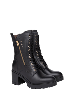 NeroGiardini Carugo Leather Biker Boots - view 2, Black