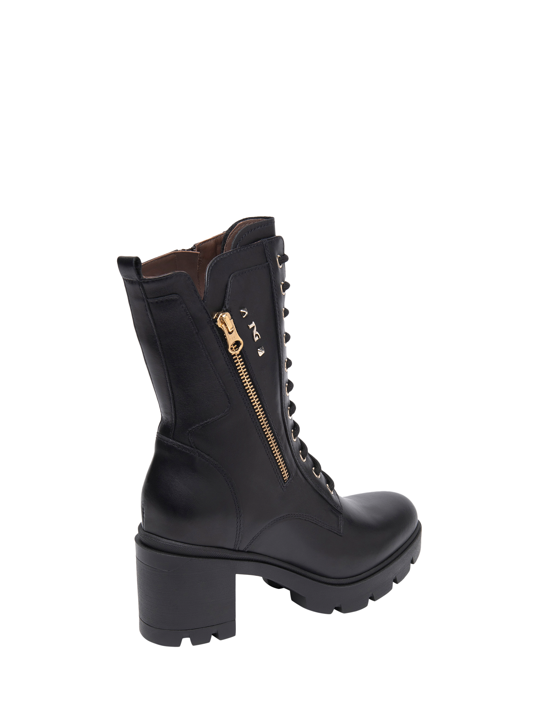 Product image 3 of 4, which shows NeroGiardini Carugo Leather Biker Boots, Black, 2