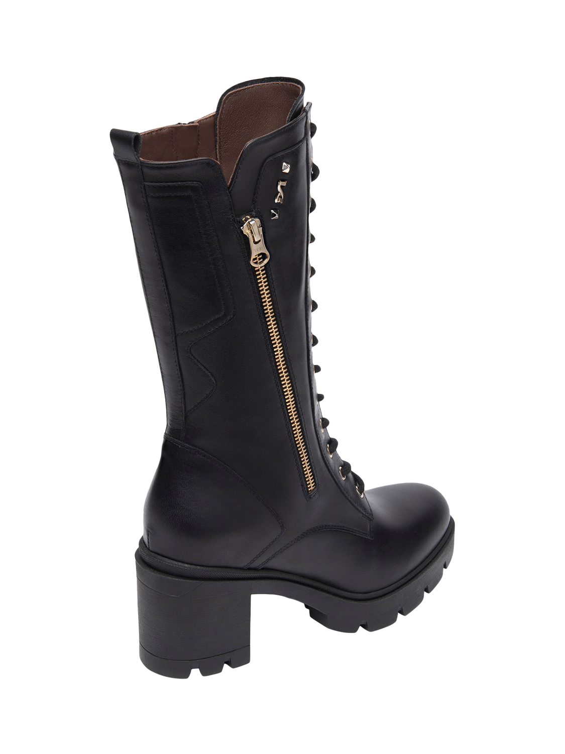 Product image 3 of 4, which shows NeroGiardini Carvigo Leather Biker Boots, Black, 2