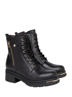 NeroGiardini Colonia Leather Biker Boots - view 2, Black