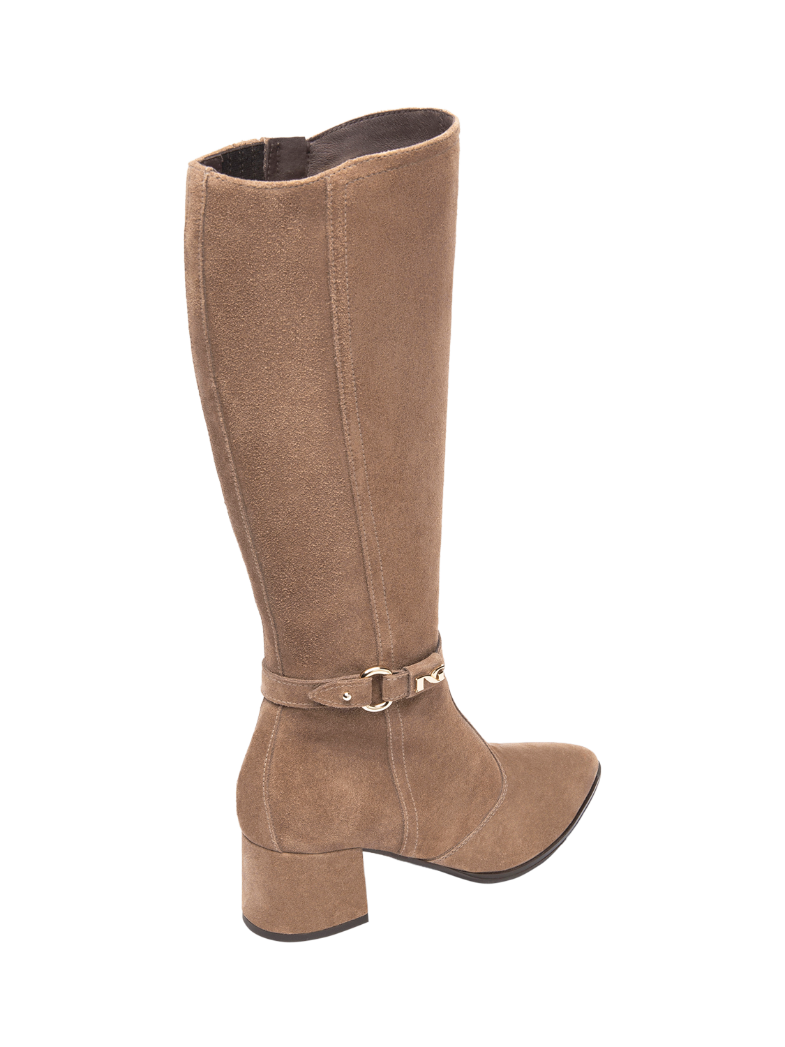 Product image 3 of 4, which shows NeroGiardini Cosenza Suede Knee High Boots, Brown, 3