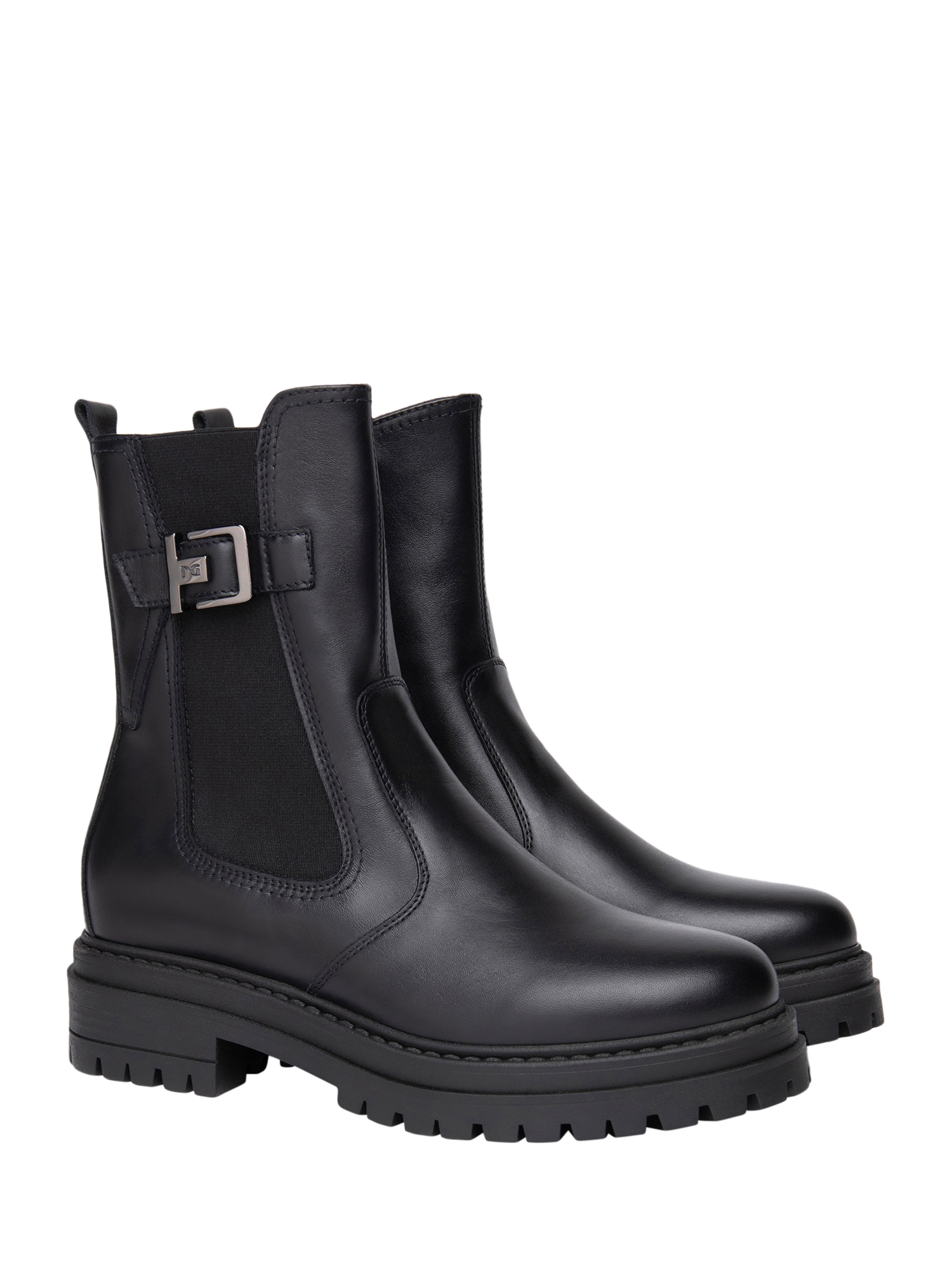 Product image 2 of 5, which shows NeroGiardini Fossa Leather Chelsea Boots, Black, 2