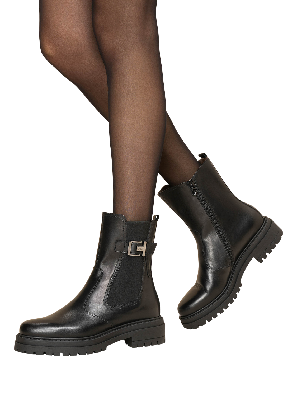 Product image 5 of 5, which shows NeroGiardini Fossa Leather Chelsea Boots, Black, 2