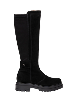 NeroGiardini Franca Suede Knee High Boots, Black