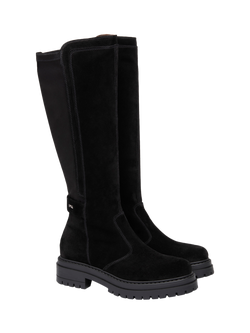 NeroGiardini Franca Suede Knee High Boots - view 2, Black