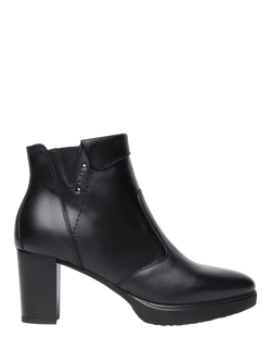 NeroGiardini Lecco Leather Ankle Boots, Black