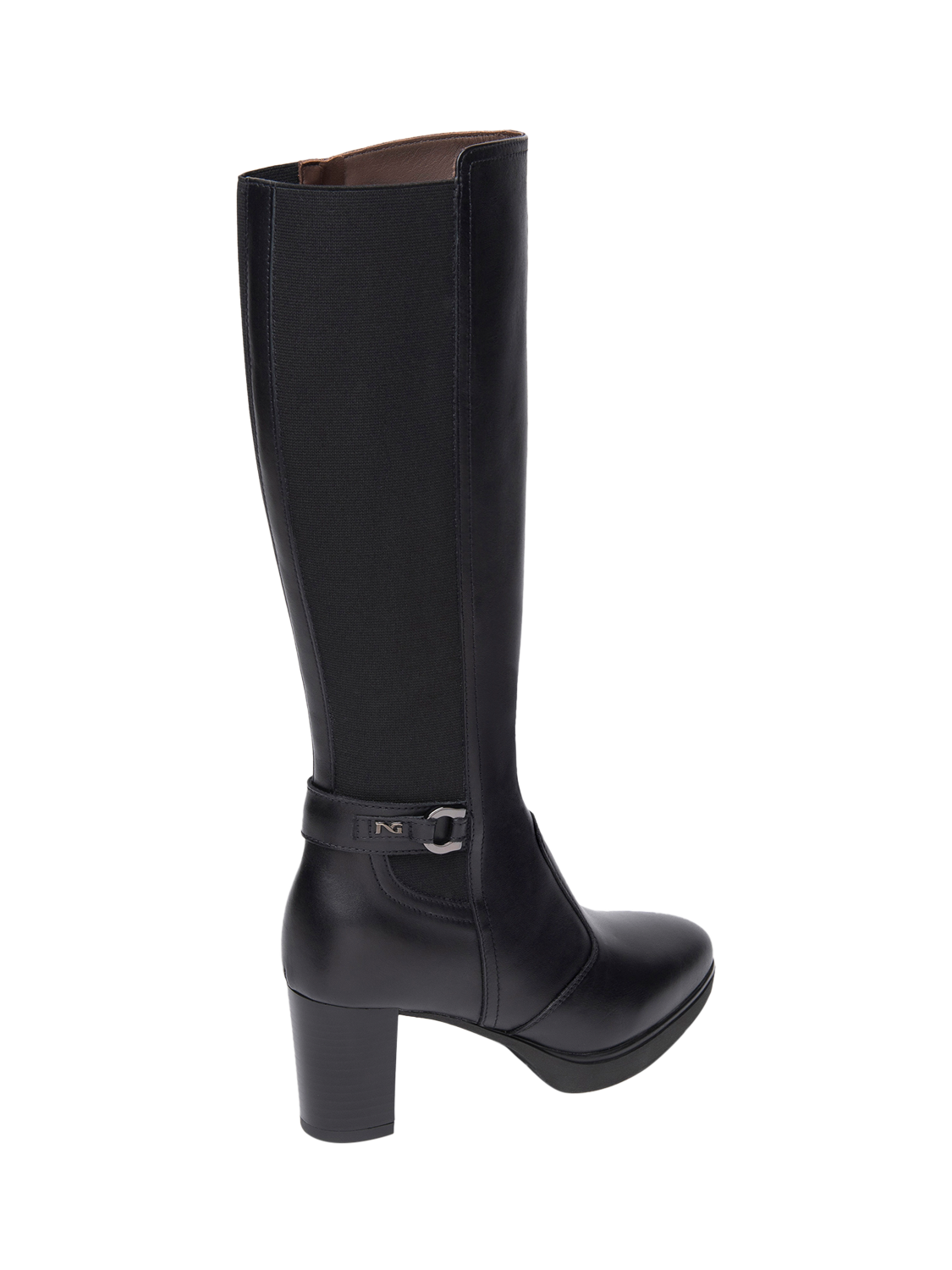 Product image 3 of 4, which shows NeroGiardini Lisbona Leather Knee High Boots, Black, 2