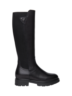 NeroGiardini Olivada Leather Knee High Boots, Black