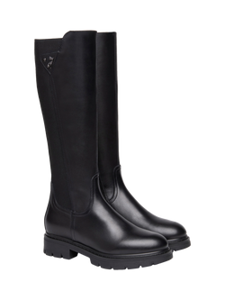 NeroGiardini Olivada Leather Knee High Boots - view 2, Black