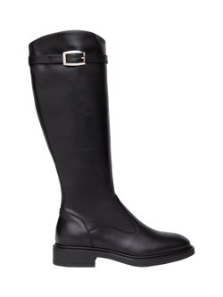 NeroGiardini Pomezia Leather Knee High Boots, Black
