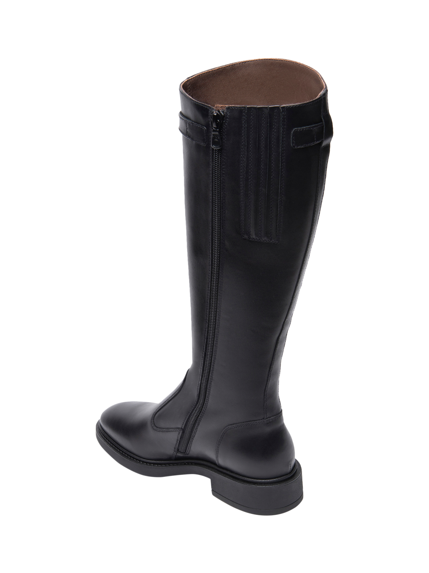 Product image 3 of 5, which shows NeroGiardini Pomezia Leather Knee High Boots, Black, 3