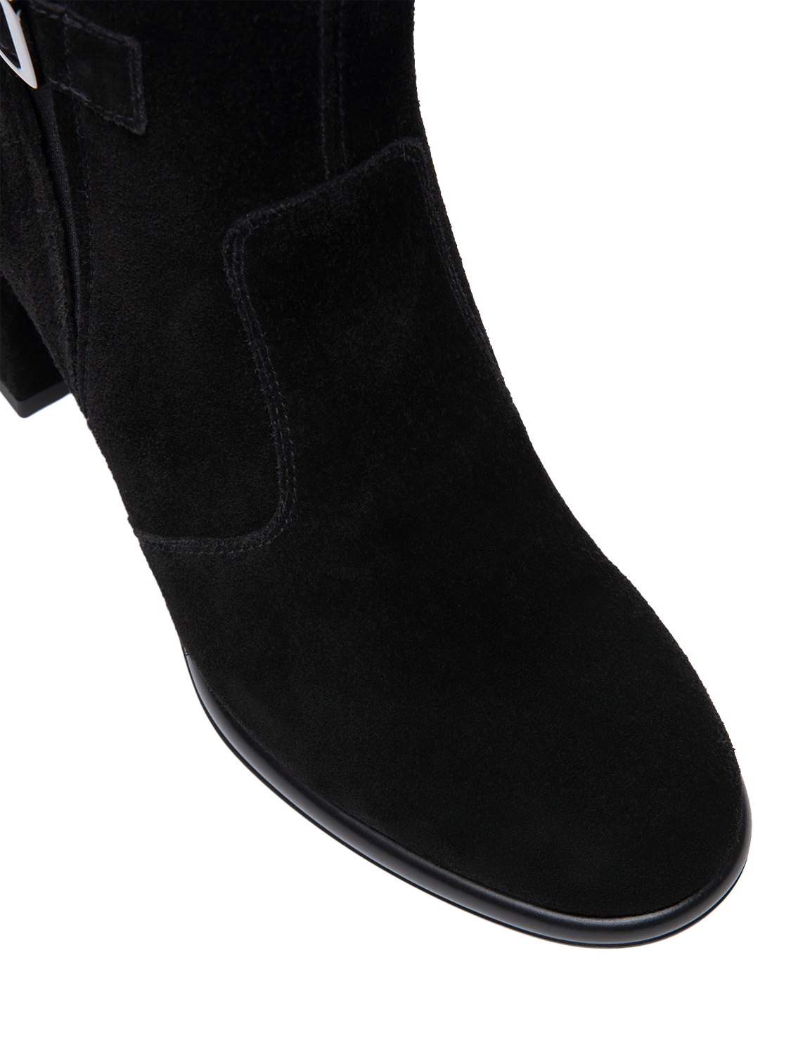 Product image 4 of 4, which shows NeroGiardini Romana Suede Ankle Boots, Black, 5