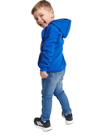 Brand Threads Kids Cotton Blend Spiderman Hoodie, Blue - view 2, Blue
