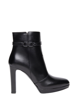 NeroGiardini Samarra Leather Ankle Boots, Black, Black