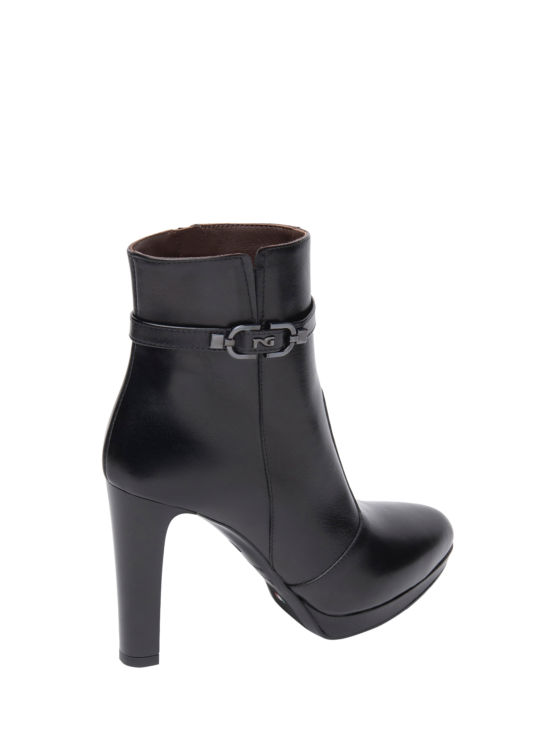 Product image 3 of 5, which shows NeroGiardini Samarra Leather Ankle Boots, Black, 6