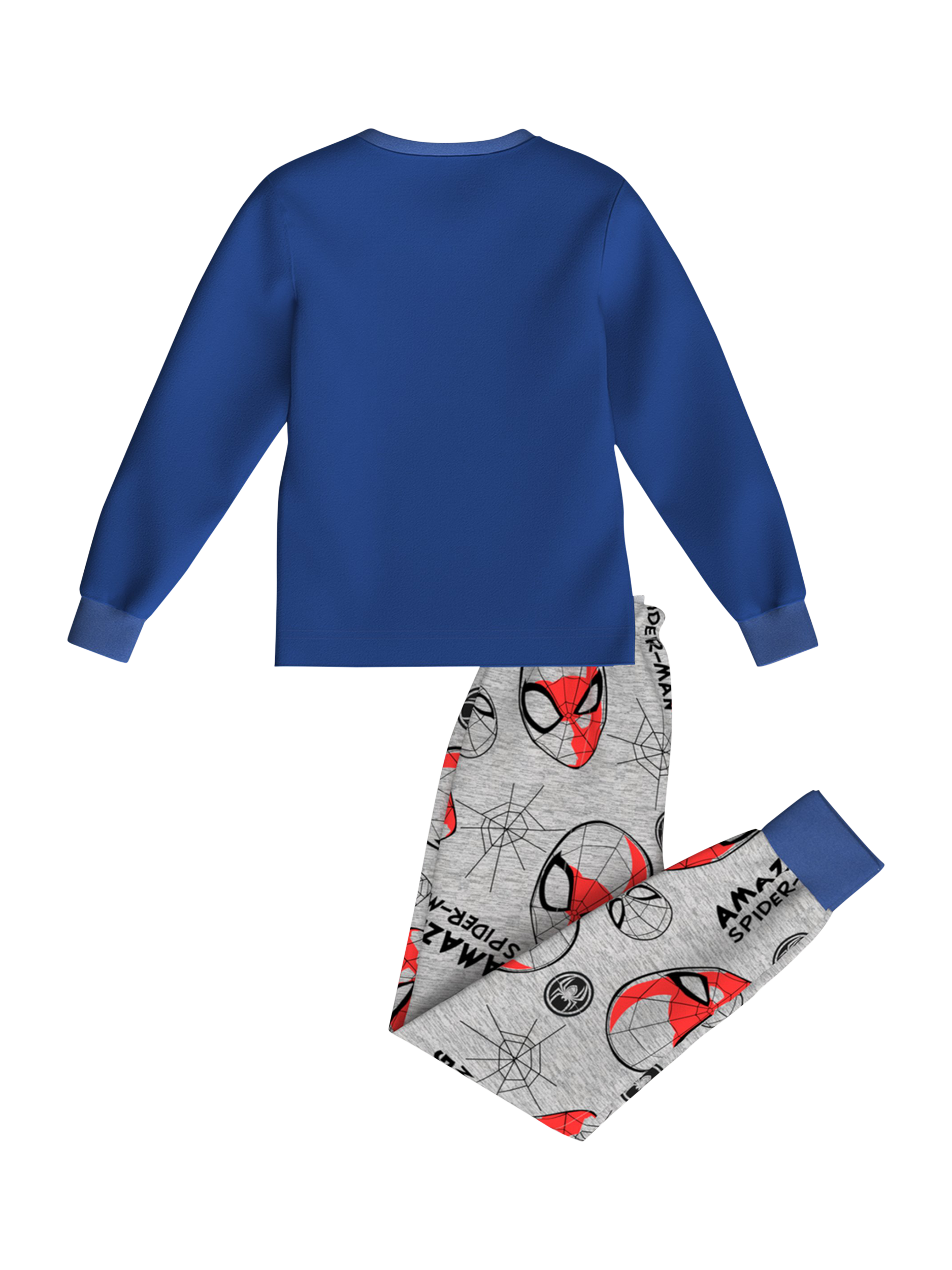 Product image 2 of 2, which shows Brand Threads Kids' Cotton Blend Spiderman Pyjama Set, Red, 4-5 years