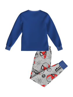 Brand Threads Kids' Cotton Blend Spiderman Pyjama Set, Red - view 2, Red