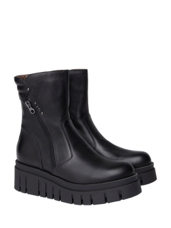 NeroGiardini Suelli Leather Combat Boots, Black - view 2, Black