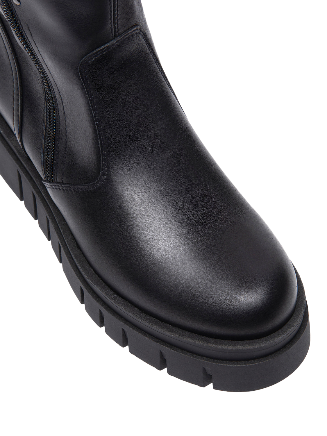 Product image 4 of 5, which shows NeroGiardini Suelli Leather Combat Boots, Black, 2