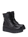 NeroGiardini Suni Leather Combat Boots