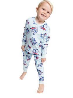 Brand Threads Kids' Thomas The Tank Engine Pyjama Set, Blue, Blue