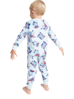 Brand Threads Kids' Thomas The Tank Engine Pyjama Set, Blue - view 2, Blue