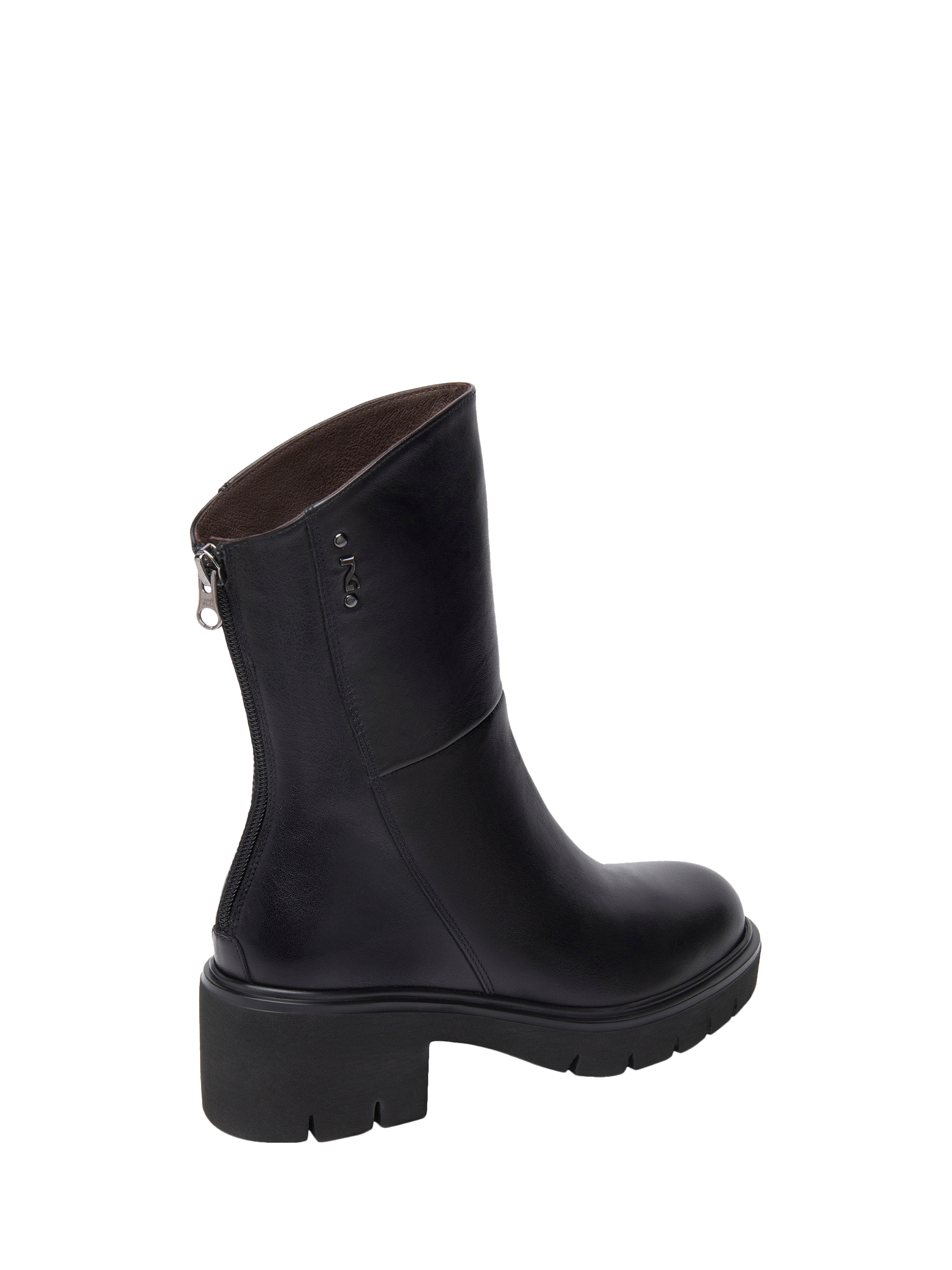 Product image 3 of 5, which shows NeroGiardini Urbana Leather Ankle Boots, Black, 2