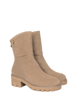 NeroGiardini Urbana Suede Ankle Boots - view 2, Biege