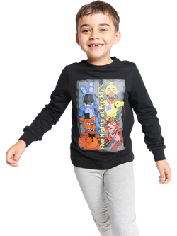 Brand Threads Kids' Five Nights at Freddy's Pyjama Set, Multi, Multi