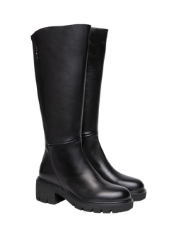 NeroGiardiniUsini Leather Knee High Boots - view 2, Black