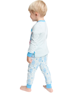 Brand Threads Kids' Cotton Peppa Pig George Pyjama Set, Blue/Multi - view 2, Blue/Multi