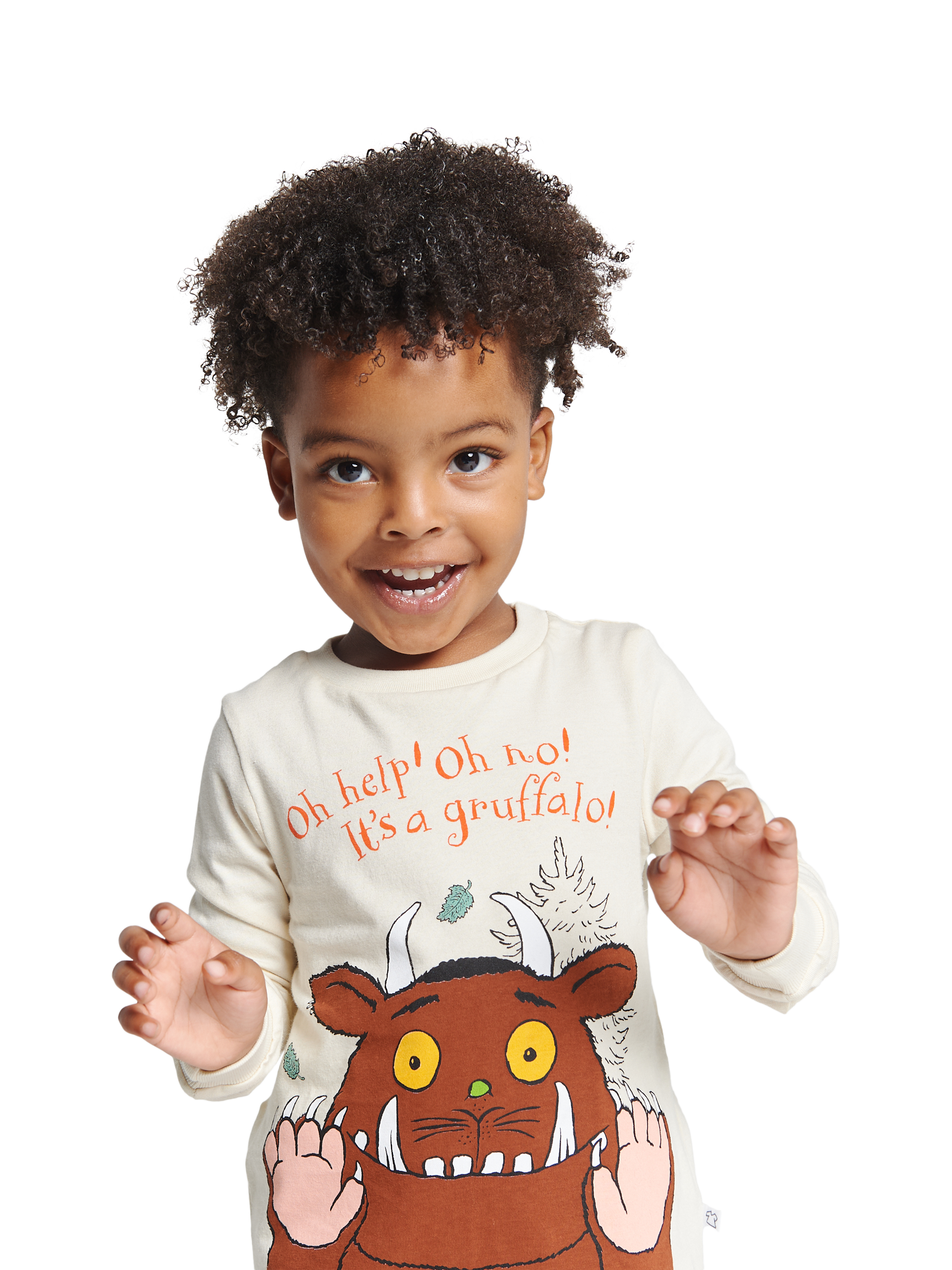 Product image 3 of 4, which shows Brand Threads Kids' Cotton Gruffalo Pyjama Set, Multi, 1-2 years