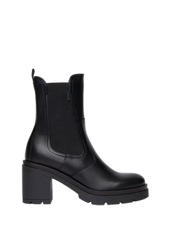 NeroGiardini Varzo Leather Combat Boots, Black