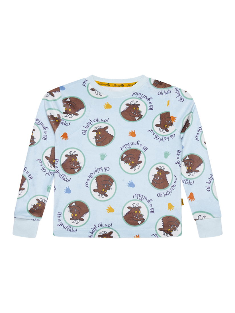 Product image 2 of 2, which shows Brand Threads Kids' Gruffalo Divine Fleece Pyjama Set, Multi, 1-2 years