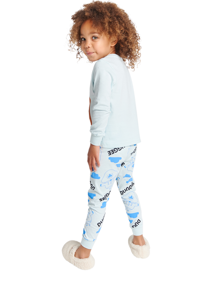 Brand Threads Kids' Cotton Hey Duggee Pyjama Set, Blue/Multi - view 2, Blue/Multi