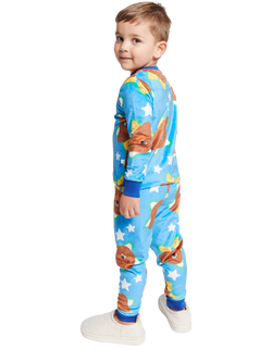 Brand Threads Kids' Hey Duggee Divine Fleece Pyjama Set, Blue - view 2, Blue