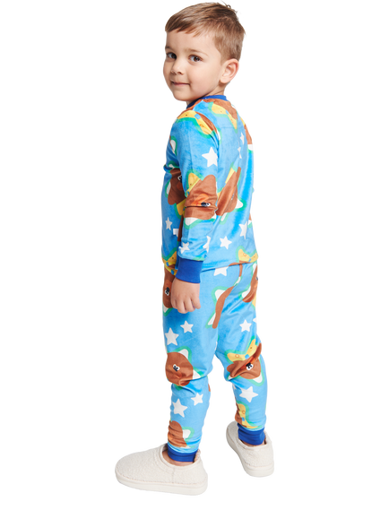 Brand Threads Kids' Hey Duggee Divine Fleece Pyjama Set, Blue - view 2, Blue