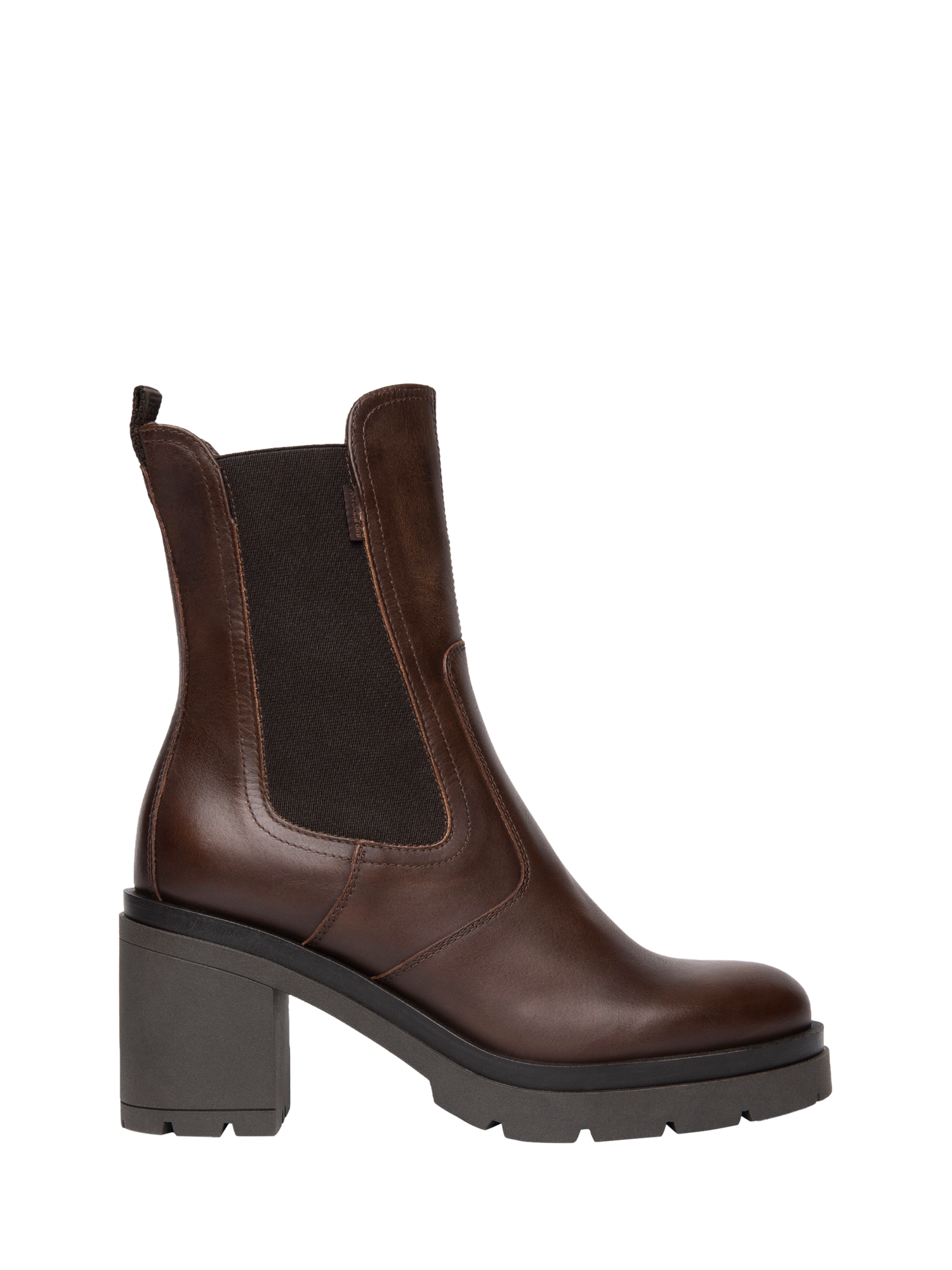 Product image 1 of 4, which shows NeroGiardini Varzo Leather Combat Boots, Dark Brown, 8