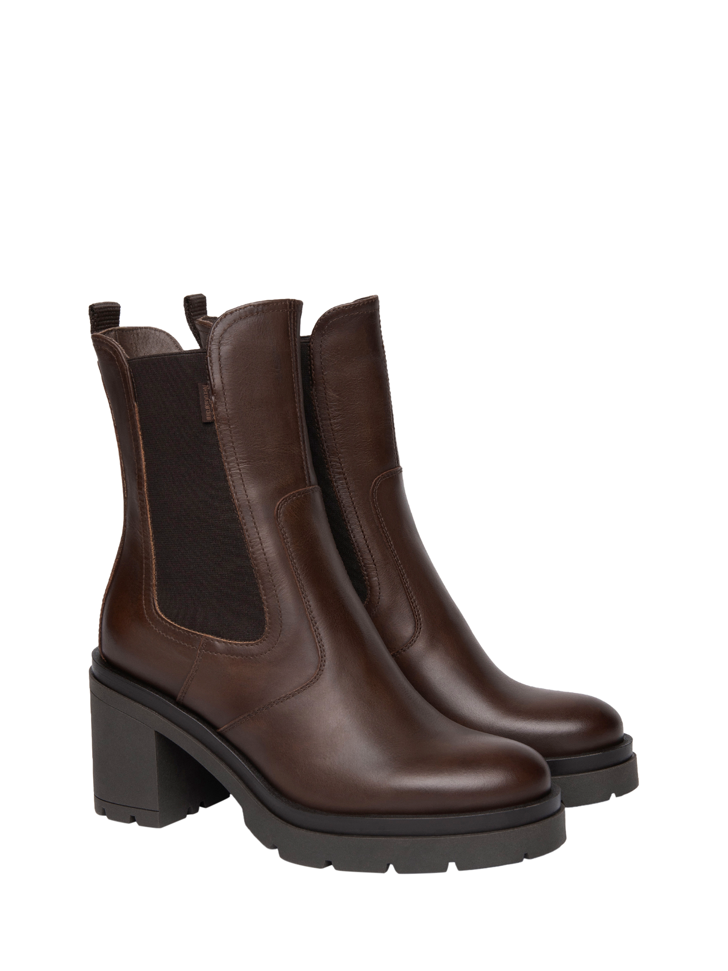Product image 2 of 4, which shows NeroGiardini Varzo Leather Combat Boots, Dark Brown, 8