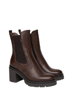 NeroGiardini Varzo Leather Combat Boots - view 2, Dark Brown