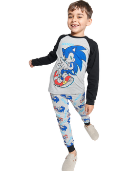 Brand Threads Kids' Sonic The Hedgehog Pyjamas, Multi, Multi