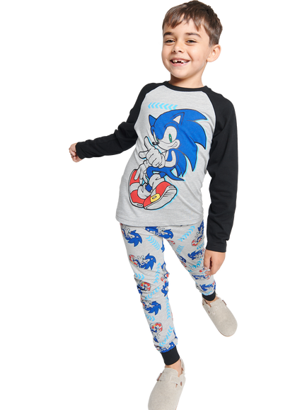 Brand Threads Kids' Sonic The Hedgehog Pyjamas, Multi, Multi