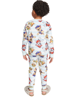 Brand Threads Kids' Cotton Paw Patrol Divine Fleece Pyjama Set, Blue/Multi - view 2, Blue/Multi