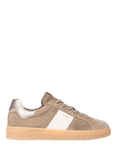NeroGiardini Malaga Suede Cupsole Trainers, Green Khaki