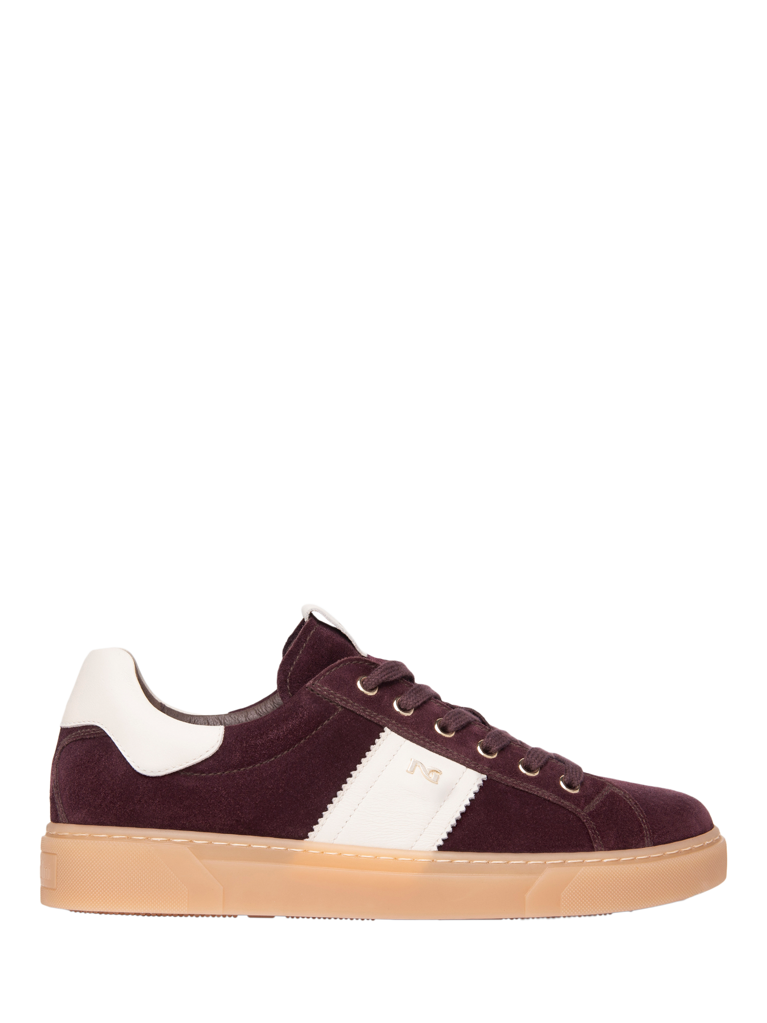 Product image 1 of 5, which shows NeroGiardini Malaga Suede Cupsole Trainers, Red, 3