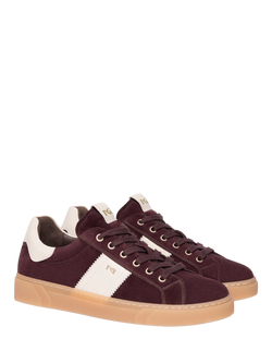 NeroGiardini Malaga Suede Cupsole Trainers - view 2, Red