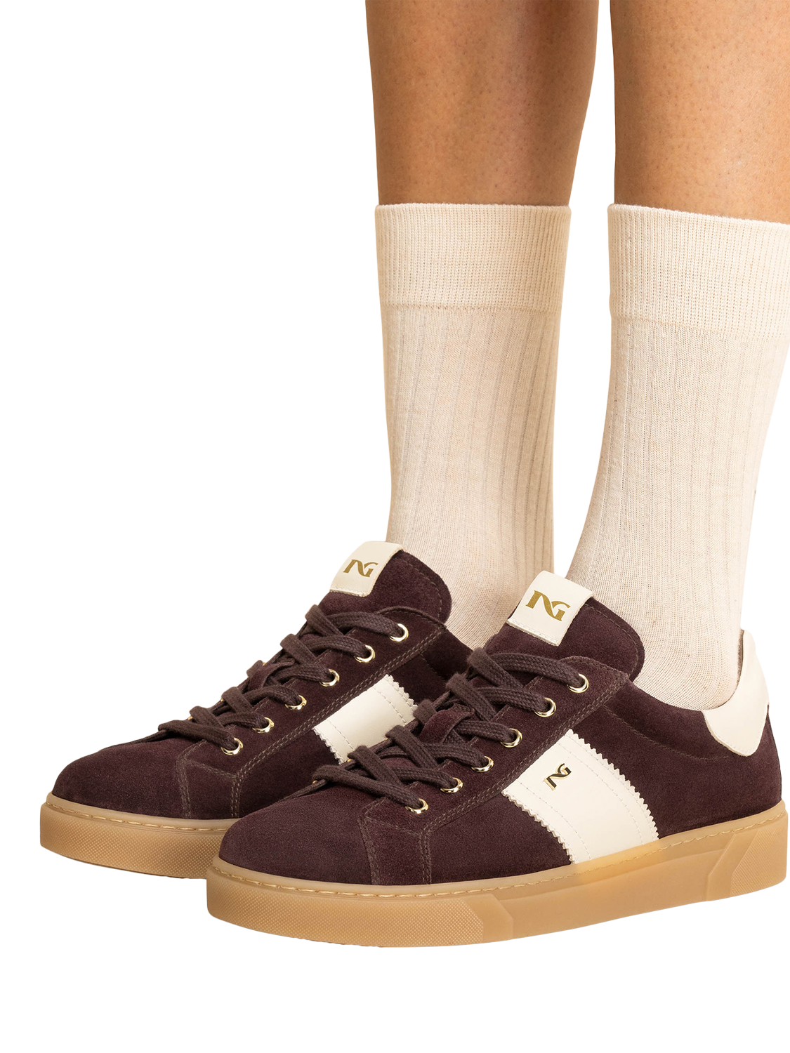 Product image 5 of 5, which shows NeroGiardini Malaga Suede Cupsole Trainers, Red, 3