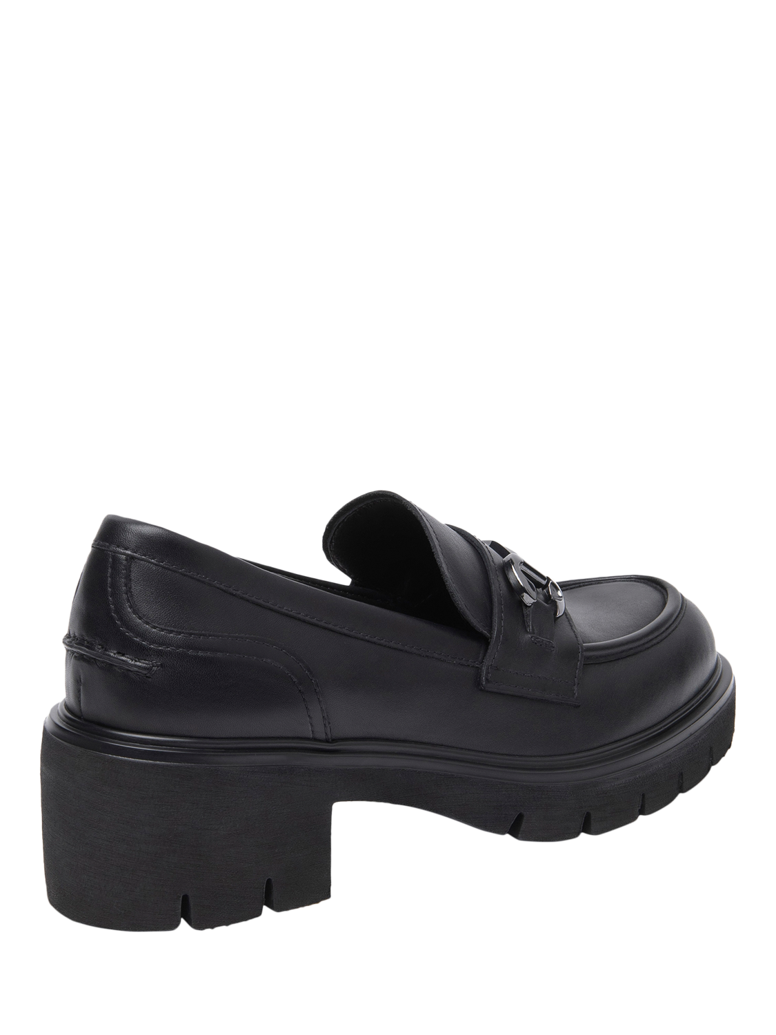 Product image 3 of 5, which shows NeroGiardini Urbana Leather Chunky Loafers, Black, 6