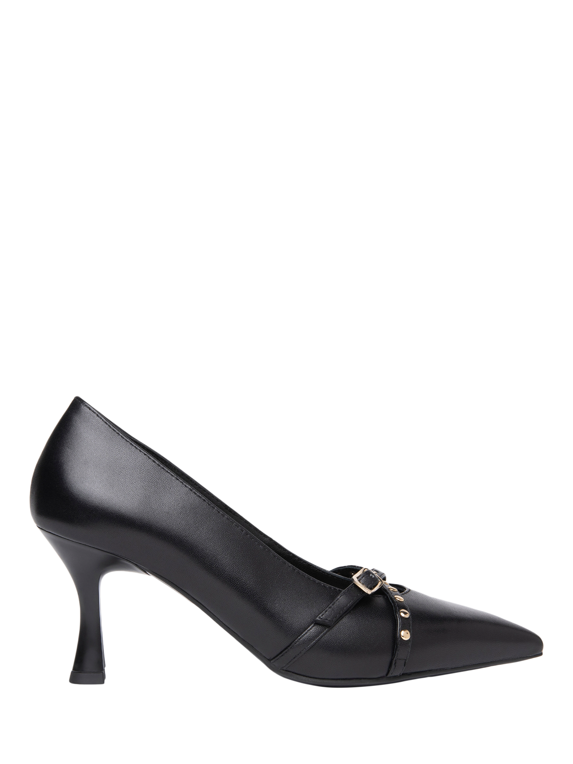 Product image 1 of 4, which shows NeroGiardini Adam Leather Court Shoes, Black, 4